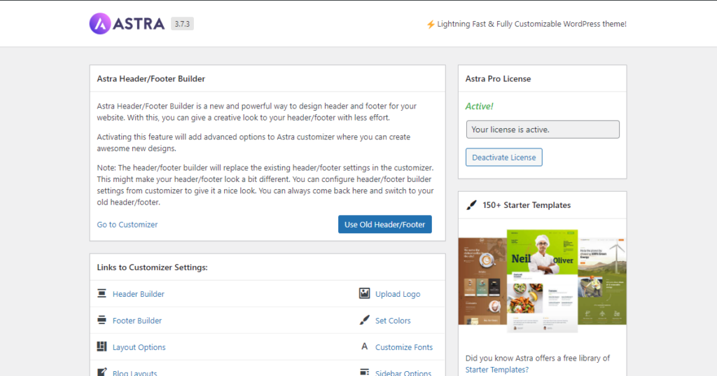 Astra wordpress theme