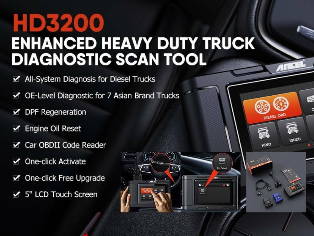 Reviews ANCEL HD3200 All-System Heavy Duty Truck Scan Tool