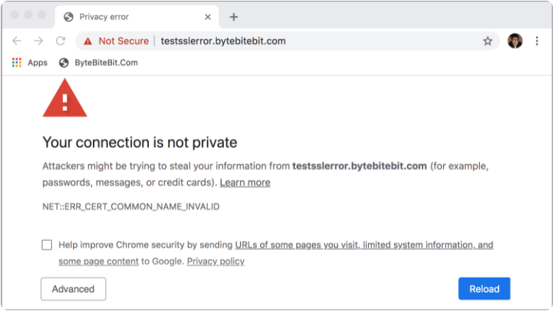 Your Connection is Not Private