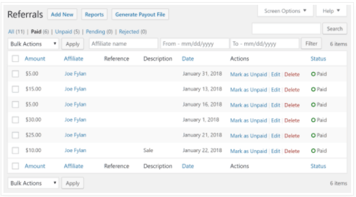 Plugin AffiliateWP