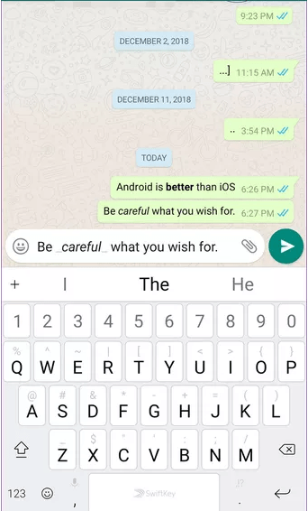 tulisan unik di wa